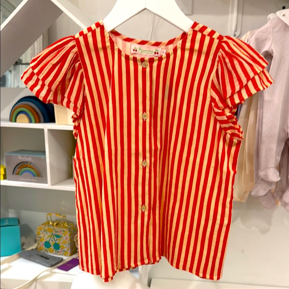 Bonpoint Red Striped Blouse enigma.